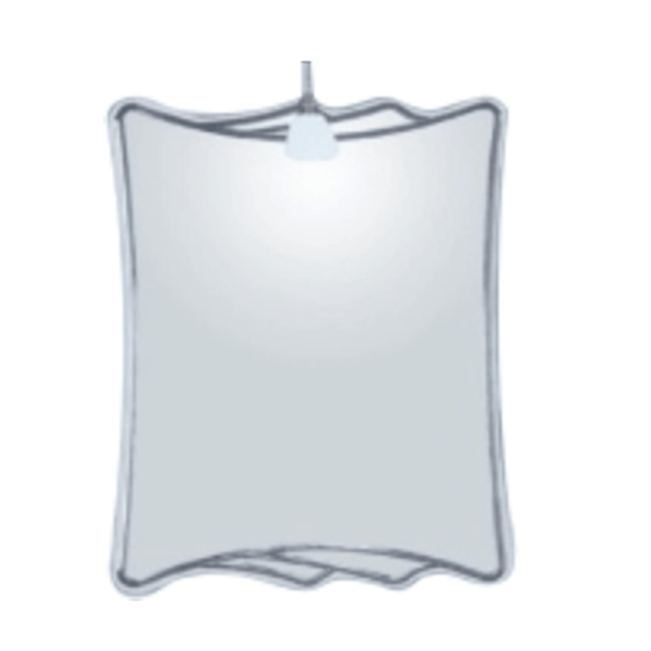 Espejo Rectangular con Curvas - CasaNova