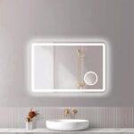 Espejo con Luz LED y Espejo Aumento Rectangular 90x60 cm - CasaNova