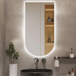 Espejo con Luz LED Fusión Circulo Cuadrado 50x70cm - CasaNova