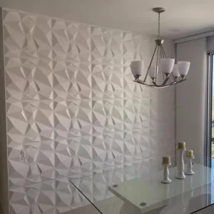 Panel 3D pared con patrón geométrico facetado - CasaNova Colombia