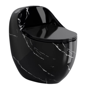 Sanitario One Piece Tipo Huevo Blanco Brillante – Diseño Facetado - CasaNova Colombia