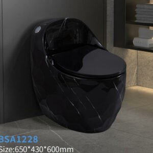 Inodoro Negro Tipo Huevo Carrara Black Gloss - CasaNova Colombia