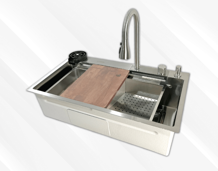 Lavaplatos de Lujo 75x46 cm Multifuncional en Acero Inoxidable - CasaNova Colombia