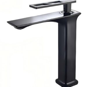 Grifo para Lavamanos De caña alta de base – Royal Cascade (Negro) - CasaNova Colombia