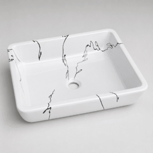 Lavamanos En forma rectangular blanco brillante – Ola Serena - CasaNova Colombia